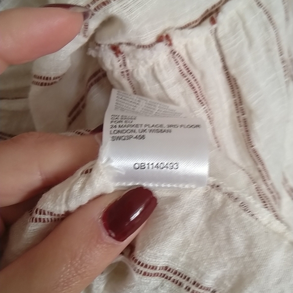 Free people Evey balloon sleeve tassels boho top sz S - Picture 6 of 7